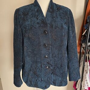 Coldwater Creek 1X 16 18 Shapely Chenille Jacket NWT